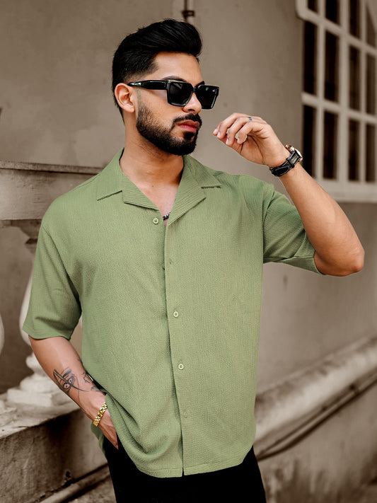 Formy Grey Luxury Formal Satin Cotton Shirt For Men's